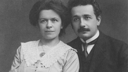 Albert Einstein con su primera esposa,  Mileva Maric