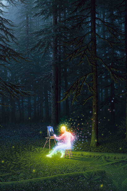 Adrian Cox, A path between heaven and Earth II. Courtesy of Corey Helford Gallery (CHG) 