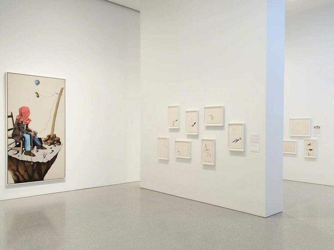 Benny Andrews, The Bicentennial Series, Exhbiition view. Courtesy of Michael Rosenfeld Gallery