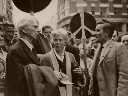 Bertrand Russell en la protesta contra Polaris, Whitehall, 1961