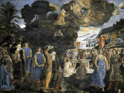 Cosimo Rosselli. Discesa al Monte Sinai