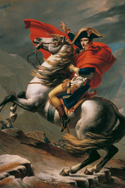 Jacques Louis David, Napoleon at the great St. Bernhard Pass, 1801. Mit freundlicher Genehmigung des Unteren Belvedere