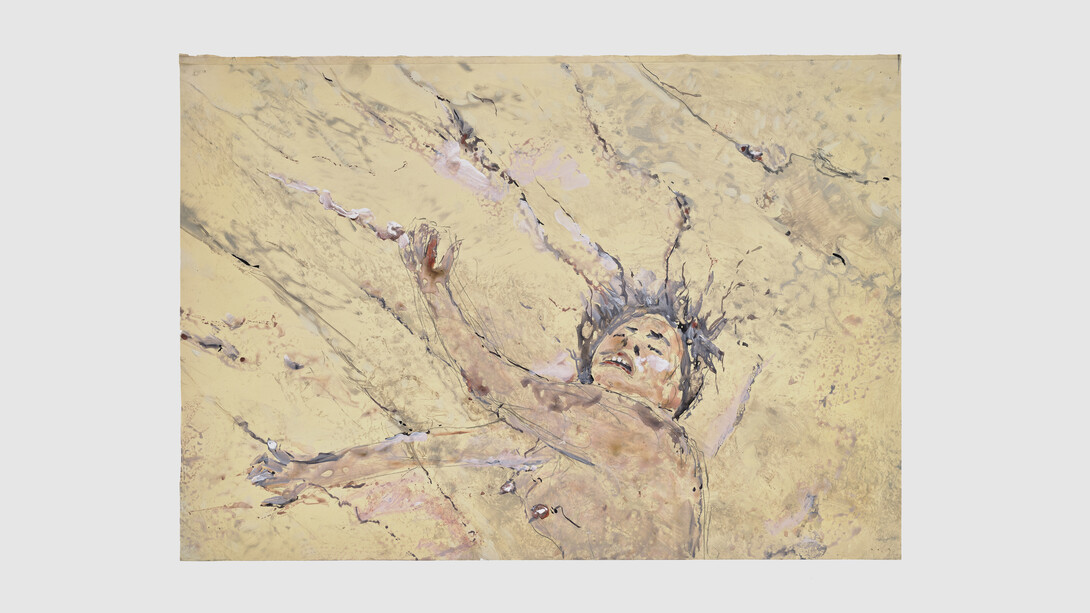 Anselm Kiefer, Marmorklippen, 2015. Watercolour, pencil, acrylic, and graphite on paper, 45.5 x 65 cm|17 15/16 x 25 9/16 in.© Anselm Kiefer. Photo © White Cube (Thomas Lannes)