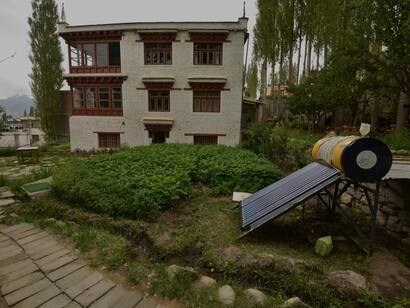 Decentralised solar solutions, like this in Ladakh, can cater to substantial energy demand @ Ashish Kothari