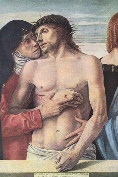 Giovanni Bellini, Pietà, particolare, 1460