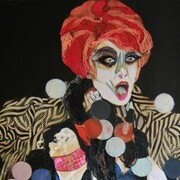 Elena Monzo, Puzzle Bubble, 2012, tecnica mista su carta mixed media on paper, 150 x 100 cm