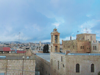 Vista panorámica de la histórica ciudad de Belén, Palestina