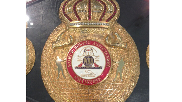 Ken Buchanan, World Boxing Undisputed Champion title belt close up
