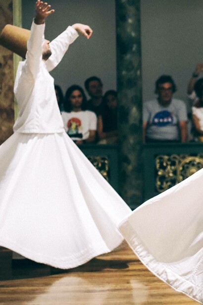 Dervish in white robe