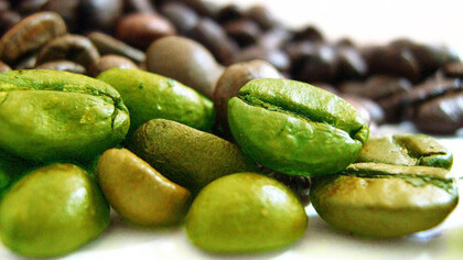 Chicchi di caffè verde