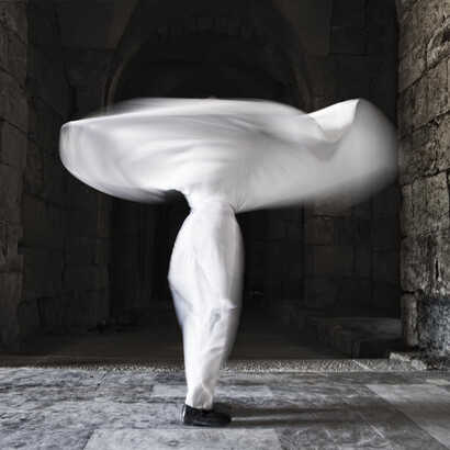 Isabel Muñoz, Untitled, Serie Mevlevies, Platinum print. Arches Platine., 31.5 x 23.6"