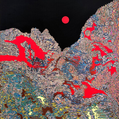 Sarah Alagroobi, The blue benath us (detail), 2025. Courtesy of Artbooth Gallery