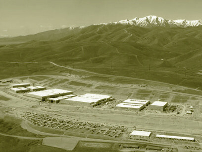 Aerial view of a data center