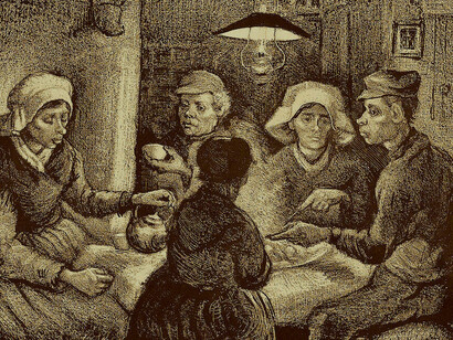 «Campesinos comiendo patatas» (1885), Vincent van Gogh