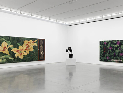 Jammie Holmes, Morning thoughts, exhibition view. Courtesy of Marianne Boesky Gallery