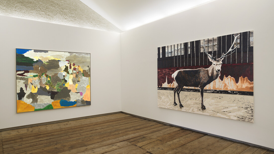 Installation View: Mamma Andersson and Andreas Eriksson at 107 S-Chanf, group exhibition, 107 S-chanf, Switzerland (2021). Courtesy Stephen Friedman Gallery, London. Photo by Serge Hasenboehler.