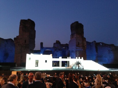 Roma. El público espera el comienzo de la función en las termas de Caracalla
