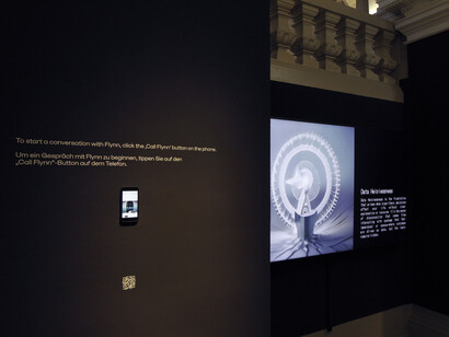 Between code and care: Flynn's portrait of human connections, exhibition view. Courtesy of Francisco Carolinum Linz