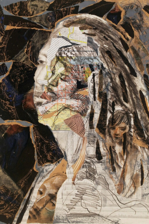 EnSamblage, collages by Audrey Anastasi. Courtesy of Tabla Rasa