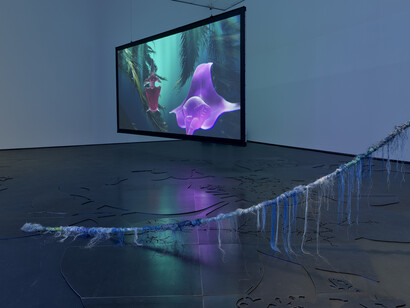 Julien Creuzet, exhibiton view. Courtesy of The Bell Gallery