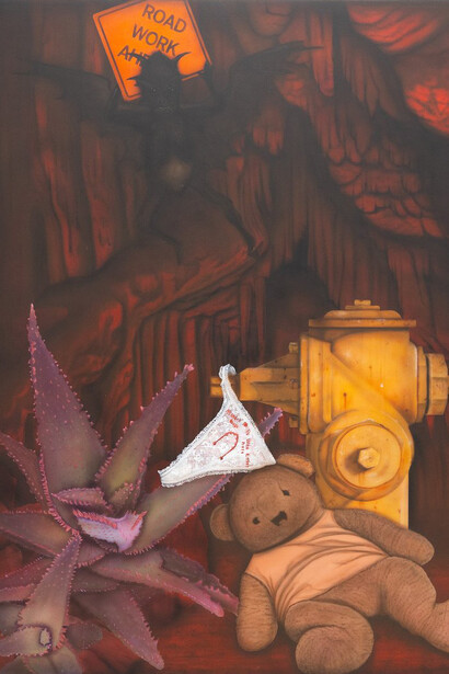 Willbert Olivar and Lalo Avila, Hell on Earth, 2025. Courtesy of Guerrero Gallery GGLA