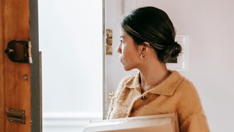 Woman imagining her future