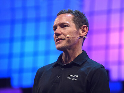 Jeff Holden, CPO, Uber, on the Centre Stage during day two of Web Summit 2017 at Altice Arena in Lisbon, Portugal