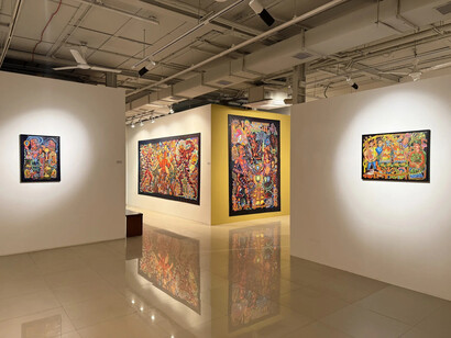 Anirban Mitra, I dissect therefore I am, exhibition view. Courtesy of Sakshi Gallery 