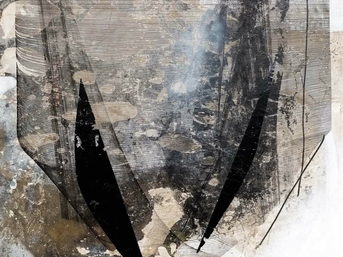 Marco Reichert, Untitled, 2017, tecnica mista su tela, 200 x 150 cm. Courtesy of Ribot