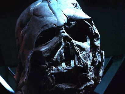 La máscara destruida de Darth Vader