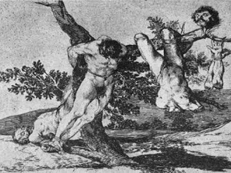 '¡Grande hazaña! ¡Con muertos!' Fracisco de Goya, «Los desastres de la guerra»(1810-1815)