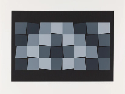 John Carter, Identical Shapes: Four Rows, 2013, Screenprint, 49 x 66 cm, Courtesy of the Artist and Redfern Gallery, London