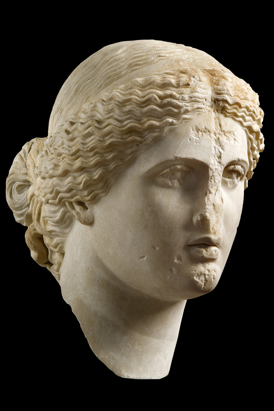Head of Aphrodite, 1st century A.D. Byzantine; Greece, probably Athens. National Archaeological Museum, Athens.