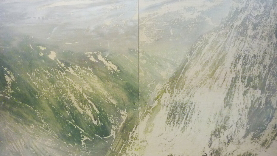 Pedro Vaz, Neblina, 2015, acrílico sobre madeira, 185 x 252 cm