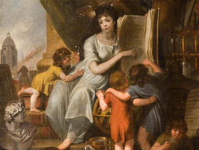 James Millar; Alegoría de la sabiduría y la ciencia, Wolverhampton Art Gallery (detalle)