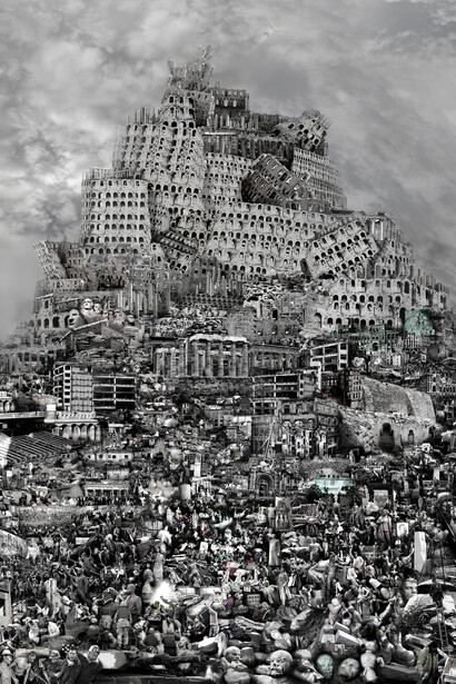 Du Zhenjun 杜震君 (b.1961), Babel World – Destructio 通天國-破壞, 2012 C-print 數碼打印 160 x 120 cm (63 x 47 ¼ in.) Edition 2 of 6 版本2_6