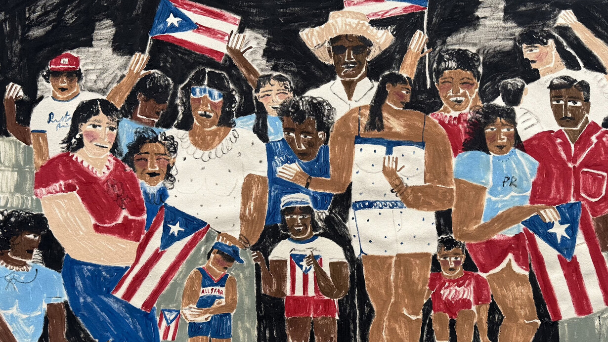 Joshua Nazario Lugo, El pueblo sigue siendo pueblo (The people remain the people) (detail), 2026. Courtesy of Luis De Jesus Los Angeles