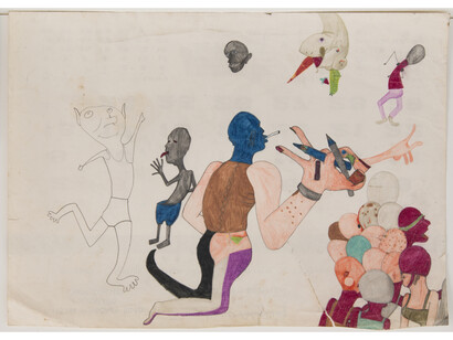 Susan Te Kahurangi King, Untitled, c. 1965, Graphite and colored pencil on paper, 11.5 x 16 inches (29.2 x 40.6 cm)