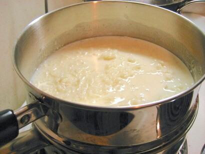 Arroz doce em panela