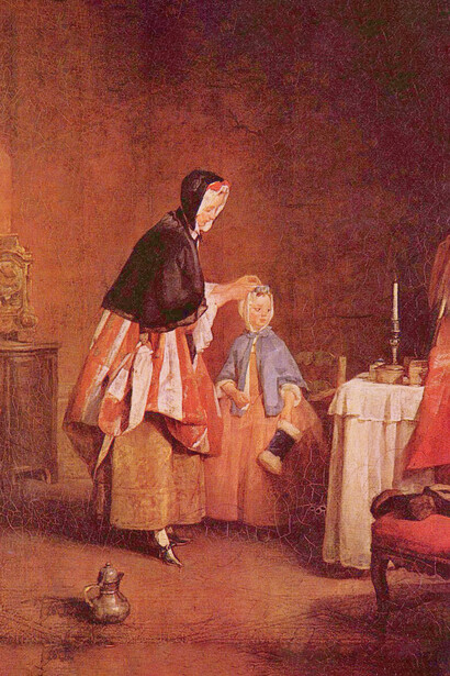 Jean Siméon Chardin, El baño de la mañana (c. 1740)