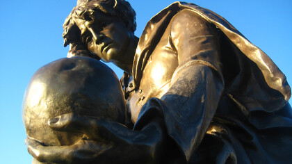 Statue of Hamlet in Stratford-upon-Avon, England, UK