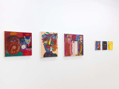 Richard Hull, After all, paintings and prints, exhibition view. Courtesy of Western Exhibitions