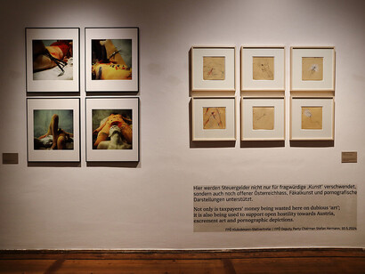Günter Brus, Das bleiben im rahmen des unmöglichen, ausstellungsansicht. Mit freundlicher genehmigung der Neuen Galerie Graz