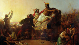 John Everett Millais- Pizarro capturando al Inca de Perú
