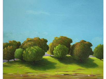 Ross Penhall, California March, oil on canvas, 40x50 inches. Courtesy of the artist and Caldwell Snyder Gallery