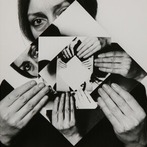 Dóra Maurer, Seven Rotations 1–6, 1979, Six gelatin silver prints, 20 × 20 cm each, Collection of Zsolt Somlói and Katalin Spengler © Dóra Maurer