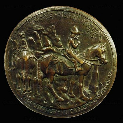 Medaglia commemorativa (in bronzo) per l’imperatore di Bisanzio Giovanni VIII Paleologo, 1439 