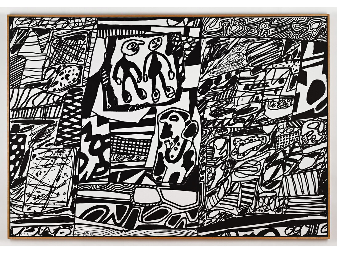 Jean Dubuffet, Site de Memoire III, 1979, Silkscreen on canvas, 57 1/2 x 83 1/4 Inches, Initialed and numbered edition of 10, Published by Pace Editions, Inc. © Jean Dubuffet. Photo courtesy Pace Prints.