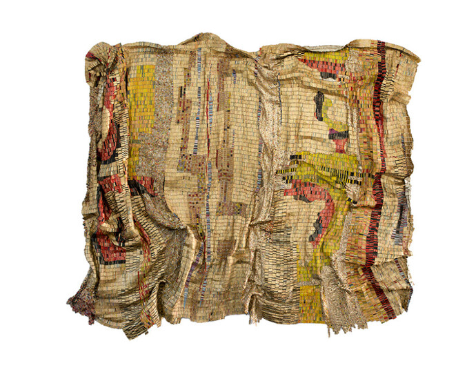 Found aluminum and copper wire, 312 × 396 inches (26 × 33 feet). Purchase: acquired through the generosity of the William T. Kemper Foundation—Commerce Bank, Trustee, 2008.2. © courtesy of the artist and Jack Shainman Gallery, NY.
