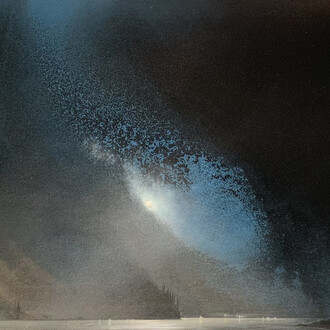 Andrea Giovannini, Serata sul lago di Garda (detail), 2020. Courtesy of Galleria Forni